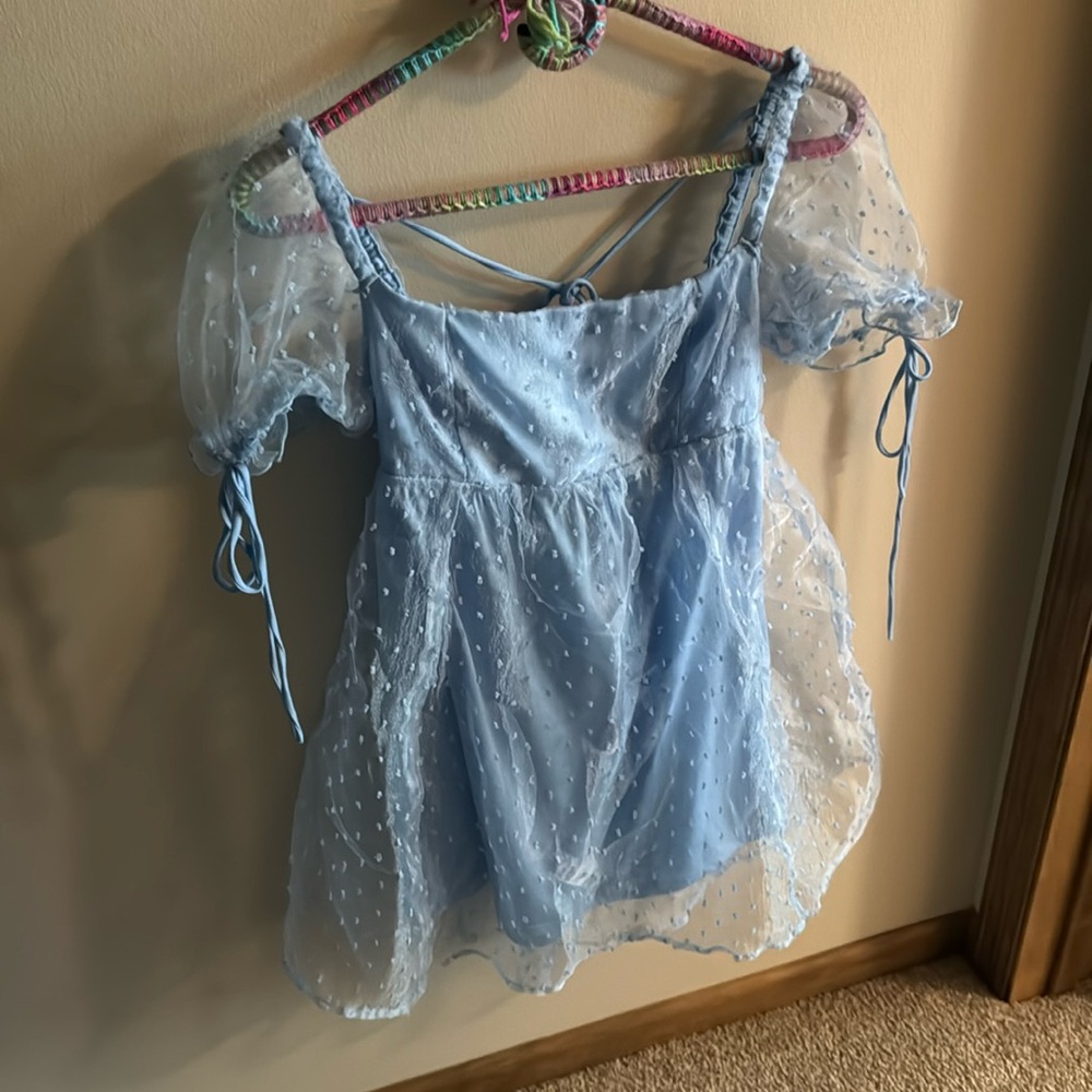 Lucy in the sky light blue babydolll dress (S)